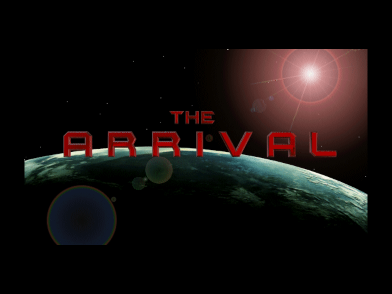 Title screen of The Arrival