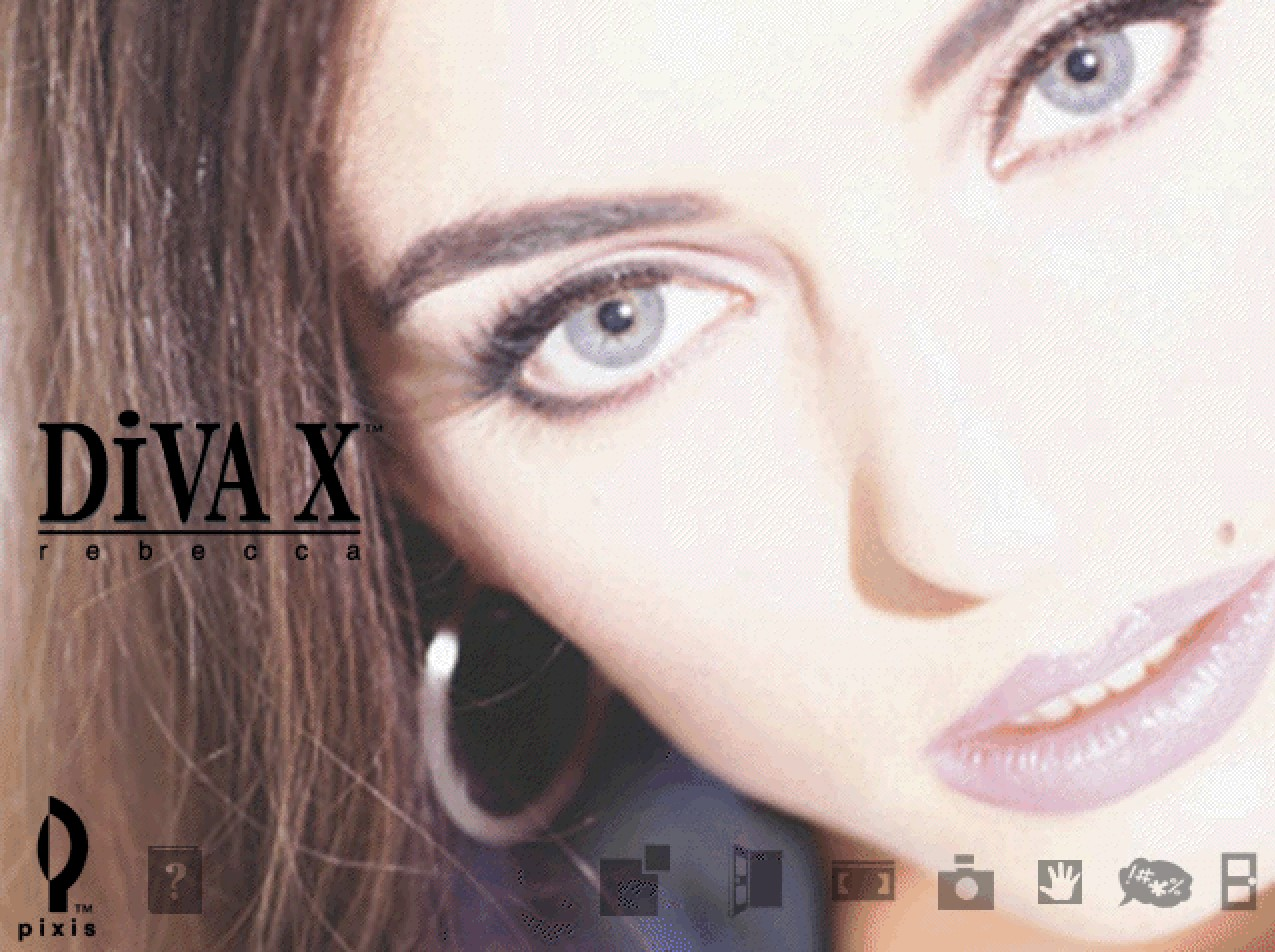 Title screen of Diva X: Rebecca
