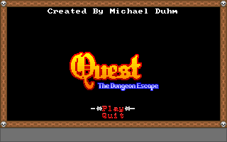 Title screen of Quest: The Dungeon Escape