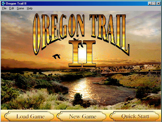 Title screen of Oregon Trail II