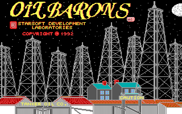 Title screen of Oil Barons (1992)