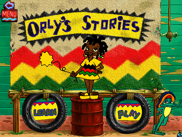 Title screen of Orly's Draw-A-Story