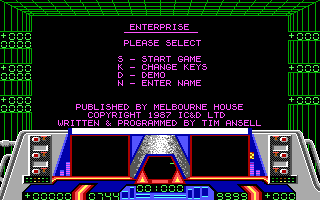 Title screen of Enterprise