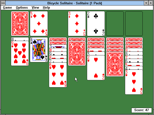 Gameplay of Bicycle Solitaire