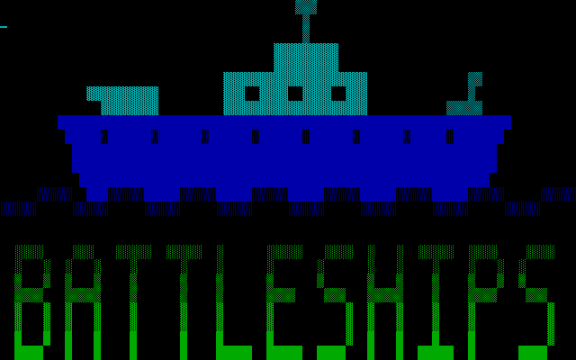 Title screen of Battleships