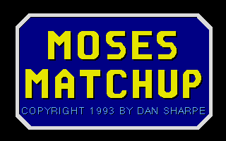 Title screen of Moses Matchup