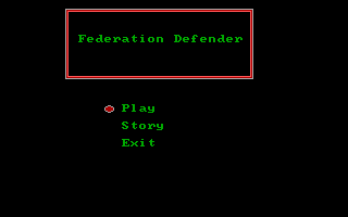 Title screen of Federation Defender