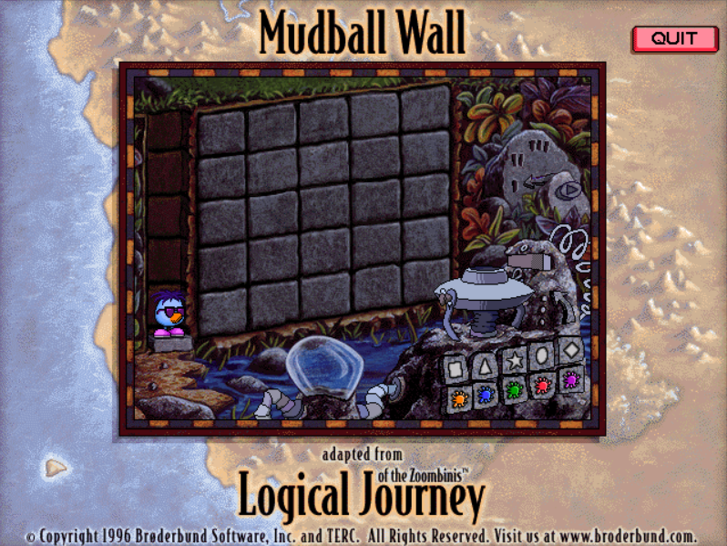 Title screen of Mudball Wall