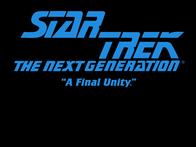 Title screen of Star Trek: The Next Generation - A Final Unity