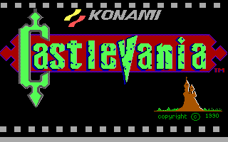 Title screen of Castlevania