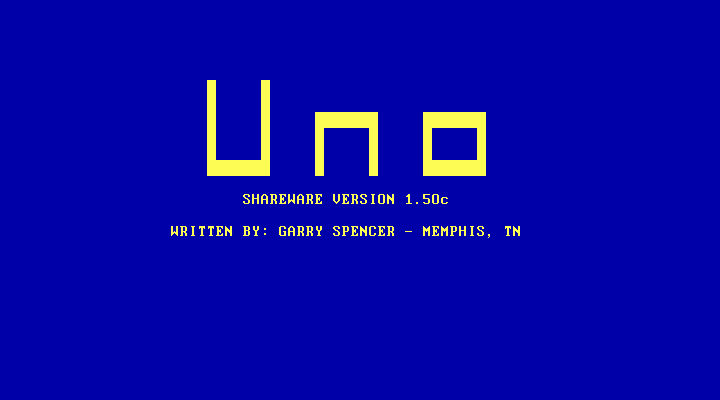 Title screen of Uno