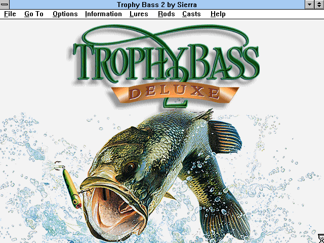Title screen of Trophy Bass 2 Deluxe