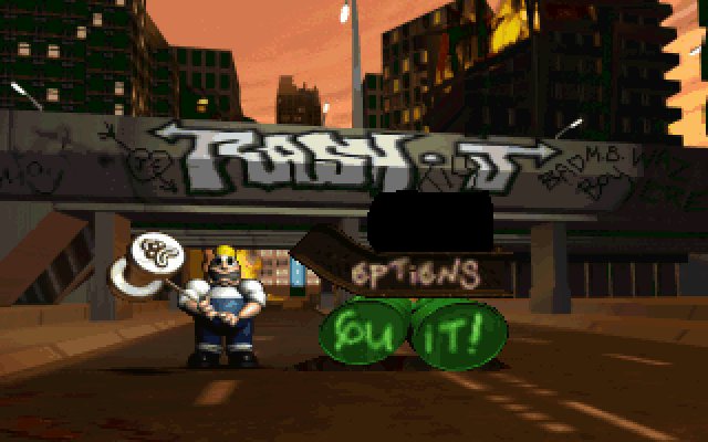 Title screen of Trash It