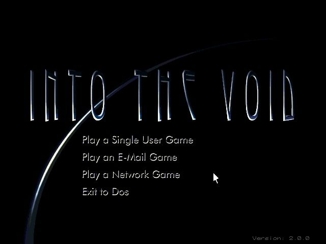 Title screen of Into the Void