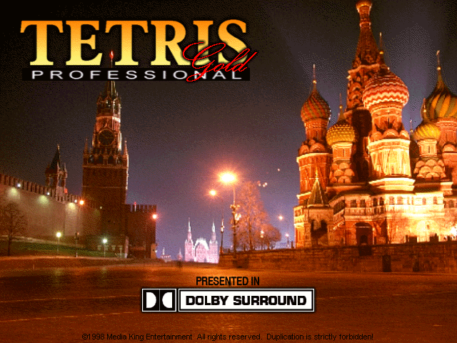 Title screen of Tetris Gold Professional