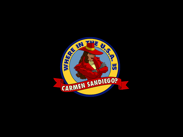 Title screen of Where in the USA is Carmen Sandiego?