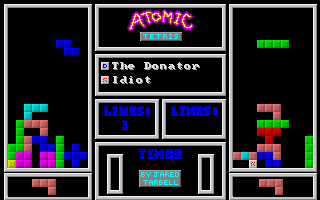 Gameplay of Atomic Tetris