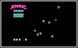 Title screen of Atomic Tetris