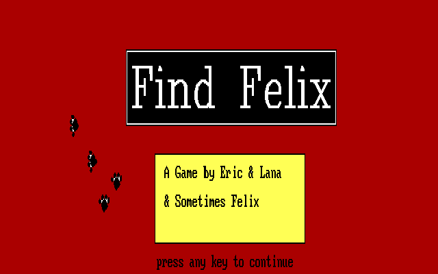 Title screen of Find Felix