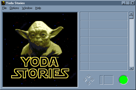 Title screen of Star Wars: Yoda Stories