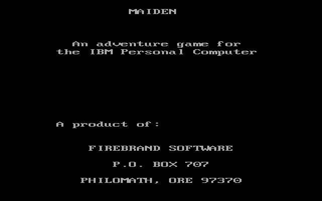 Title screen of Maiden