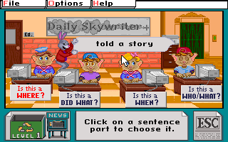 Gameplay of Reader Rabbit 3