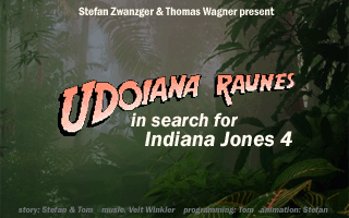 Title screen of Udoiana Raunes 3: In Search for Indiana Jones IV