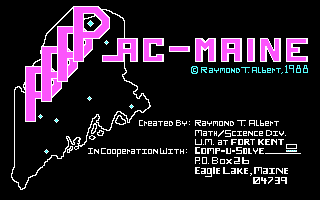 Title screen of Pac-Maine