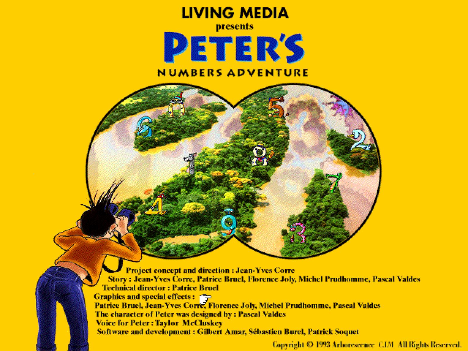 Title screen of Peter's Number Adventure