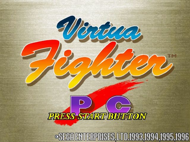 Title screen of Virtua Fighter Remix