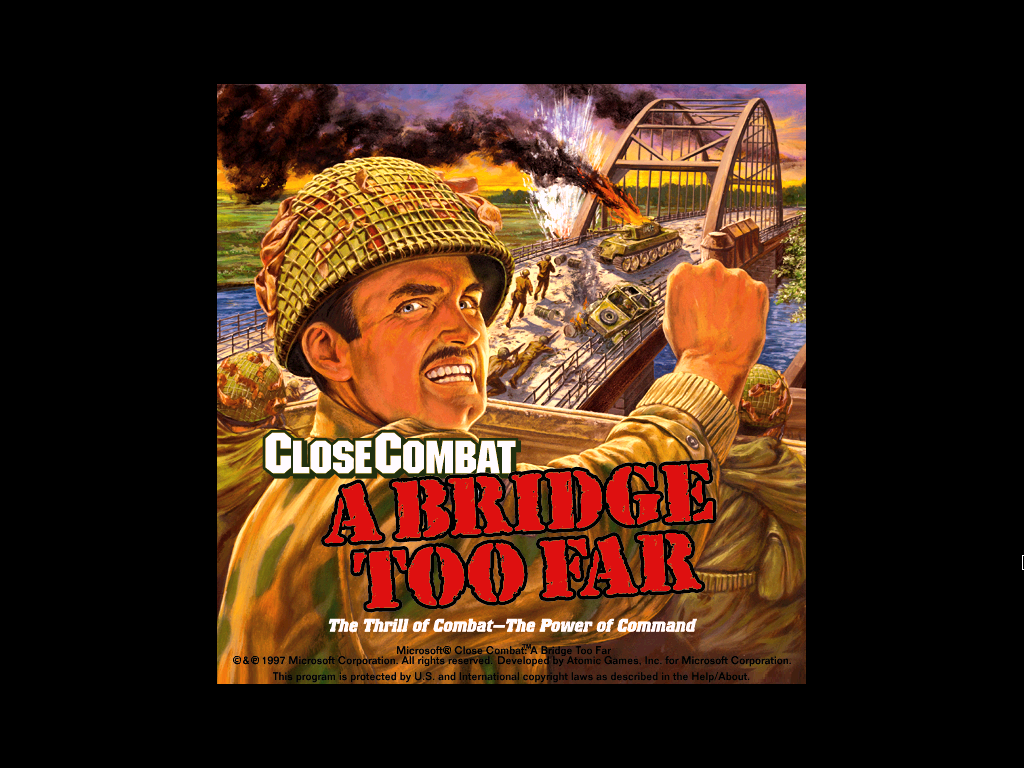 Title screen of Close Combat: A Bridge Too Far