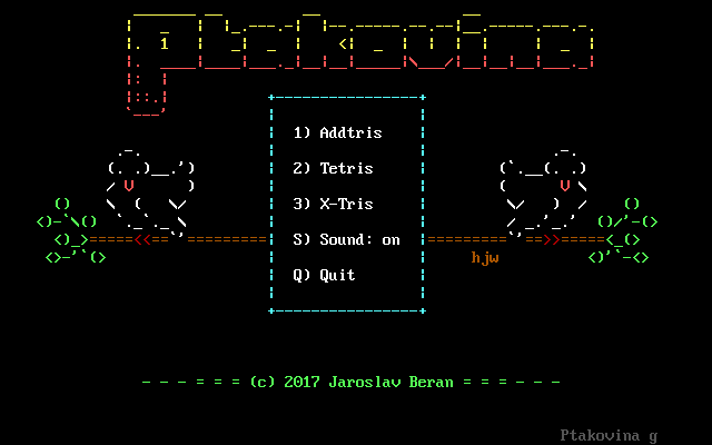 Title screen of Ptakovina