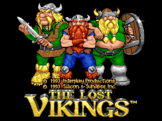 Title screen of The Lost Vikings
