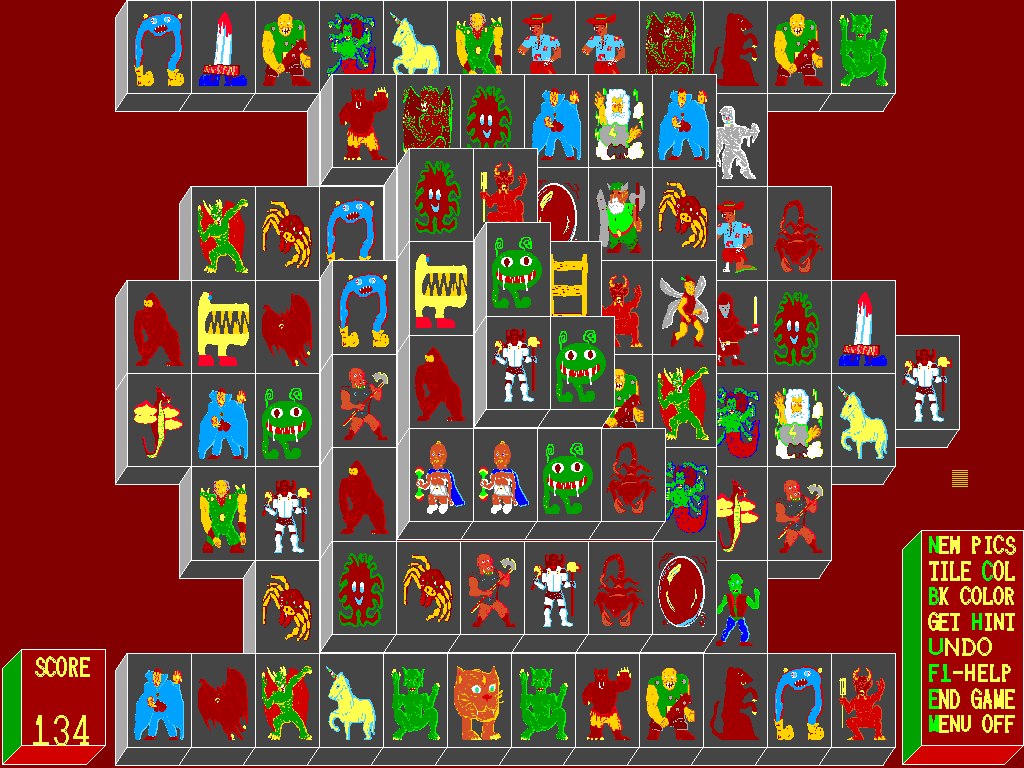 Gameplay of Moraff's Morejongg