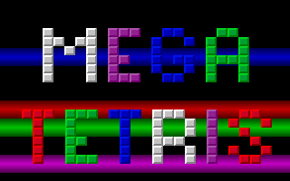 Title screen of Mega Tetris