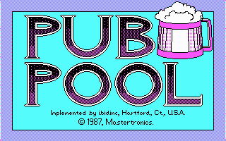 Title screen of Pub Pool