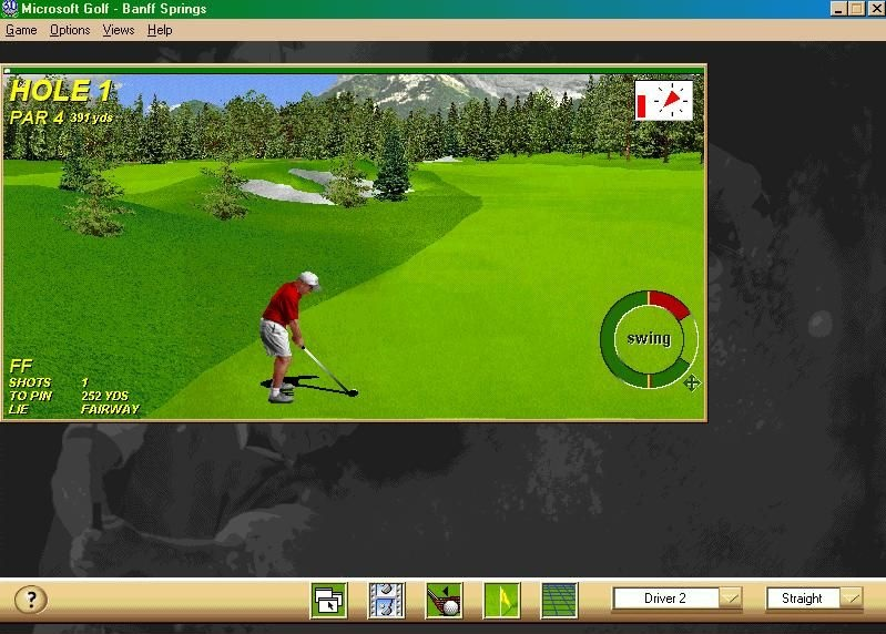 Gameplay of Microsoft Golf 3.0