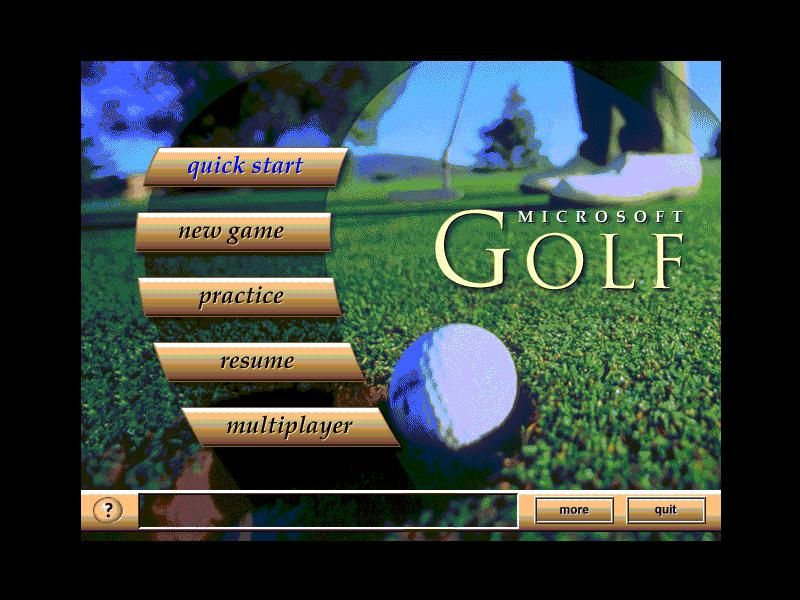 Title screen of Microsoft Golf 3.0