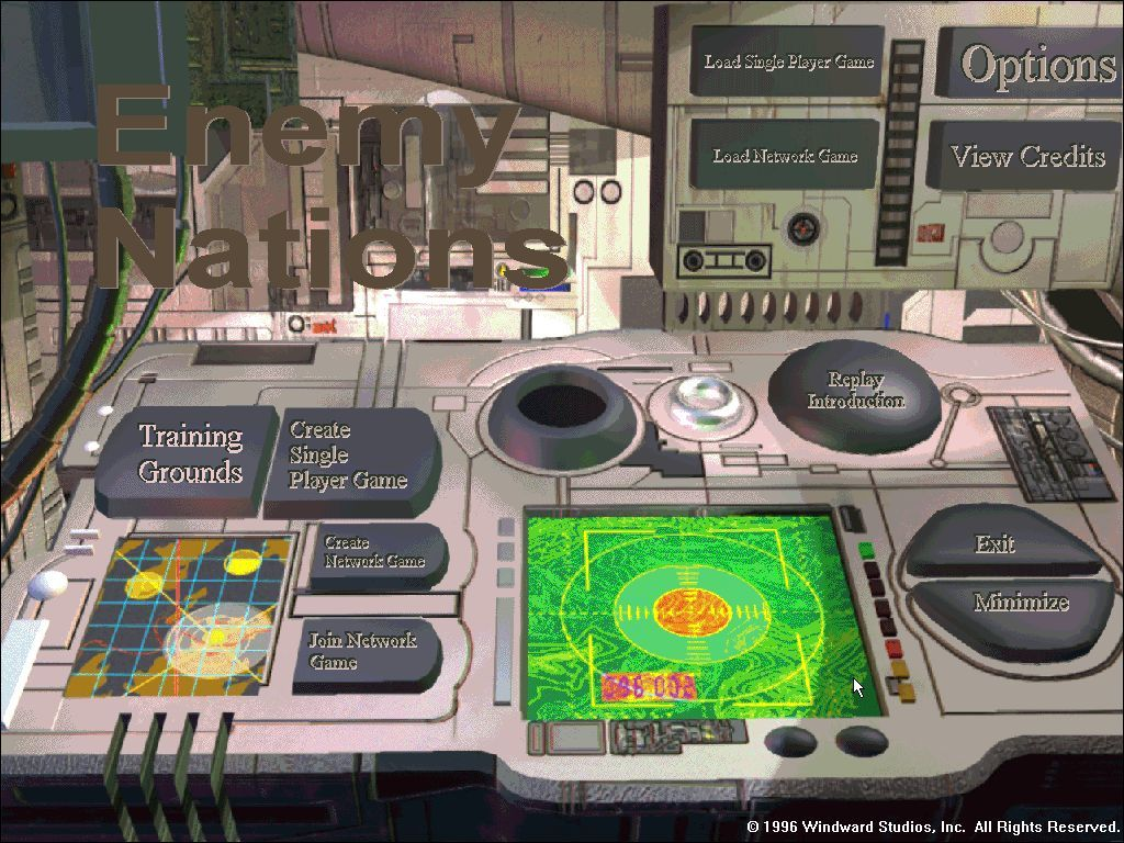 Title screen of Enemy Nations