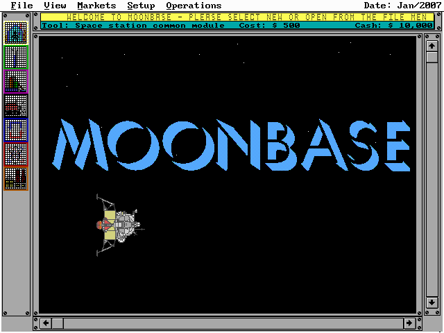 Title screen of Moonbase