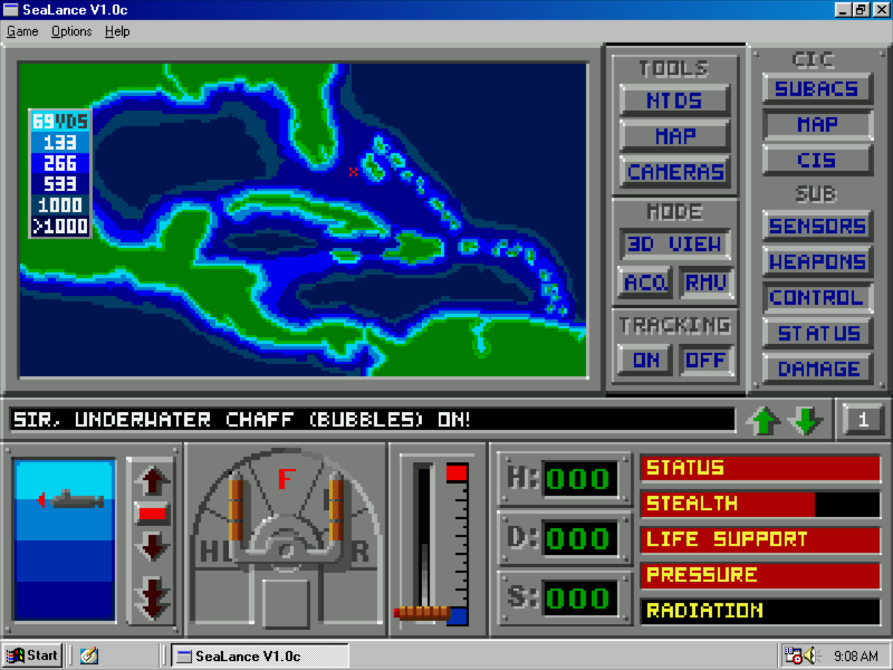 Gameplay of SeaLance: The Bermuda Triangle