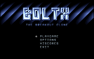 Title screen of BOLTX