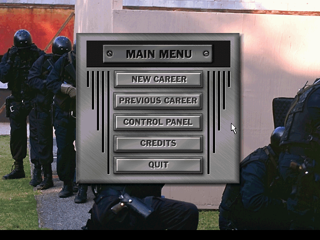 Title screen of Police Quest: SWAT