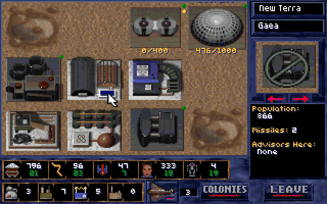 Gameplay of Alien Legacy