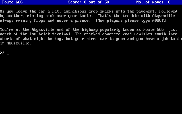 Title screen of Edge of the Abyss