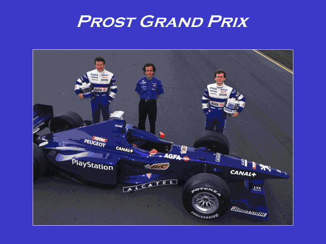 Title screen of Prost Grand Prix 1998