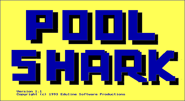Title screen of Pool Shark