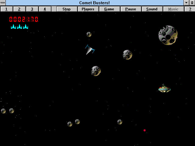 Gameplay of Comet Busters!