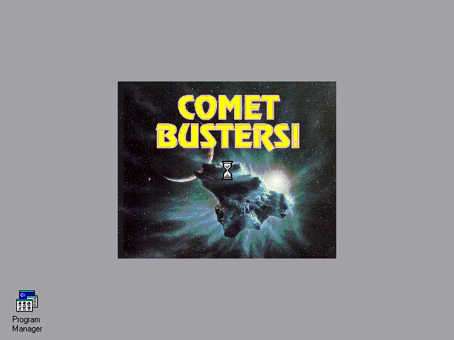 Title screen of Comet Busters!
