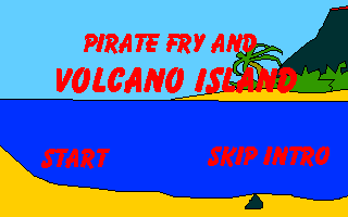 Title screen of Pirate Fry and Volcano Island